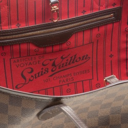 Louis Vuitton Damier Ebene Canvas Neverfull GM Bag