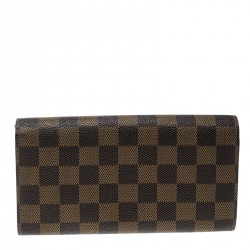 Louis Vuitton Damier Ebene Canvas Sarah Wallet