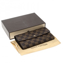 Louis Vuitton Damier Ebene Canvas Sarah Wallet