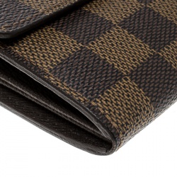 Louis Vuitton Damier Ebene Canvas Sarah Wallet