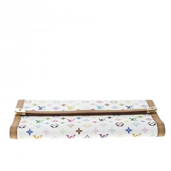 Louis Vuitton White Multicolor Monogram Canvas Porte Tresor International Wallet