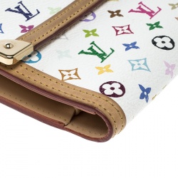 Louis Vuitton White Multicolor Monogram Canvas Porte Tresor International Wallet