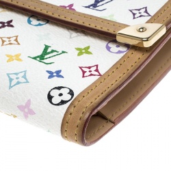 Louis Vuitton White Multicolor Monogram Canvas Porte Tresor International Wallet
