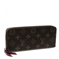 Louis Vuitton Fuchsia Monogram Canvas Clemence Wallet