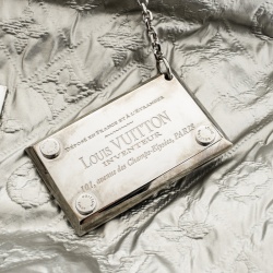 Pre Owned Louis Vuitton Silver Monogram Fabric Limited Edition Altair Clutch