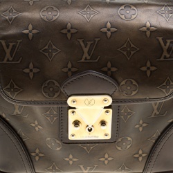 Pre Owned Louis Vuitton Bronze/Dark Brown Monogram Embossed Leather Limited Edition Sergent PM Bag