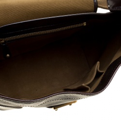 Pre Owned Louis Vuitton Bronze/Dark Brown Monogram Embossed Leather Limited Edition Sergent PM Bag