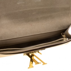 Pre Owned Louis Vuitton Gold Leather Louise Clutch