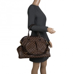 Pre Owned Louis Vuitton Damier Ebene Canvas Trevi GM Bag