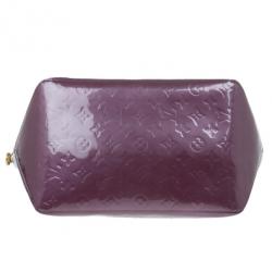 Pre Owned Louis Vuitton Violette Vernis Monogram Bellevue GM Tote