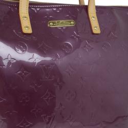Pre Owned Louis Vuitton Violette Vernis Monogram Bellevue GM Tote