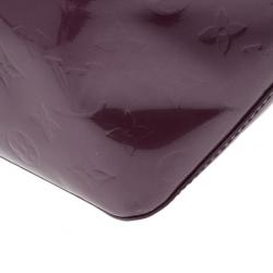 Pre Owned Louis Vuitton Violette Vernis Monogram Bellevue GM Tote