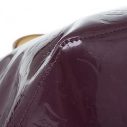 Pre Owned Louis Vuitton Violette Vernis Monogram Bellevue GM Tote