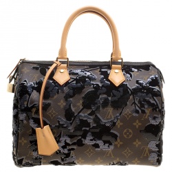 Pre Owned Louis Vuitton Monogram Canvas Limited Edition Fleur De Jais Speedy 30 Bag