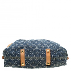Pre Owned Louis Vuitton Encre Monogram Denim Neo Cabby MM Bag