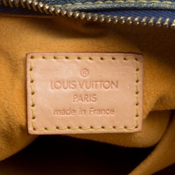 Pre Owned Louis Vuitton Encre Monogram Denim Neo Cabby MM Bag