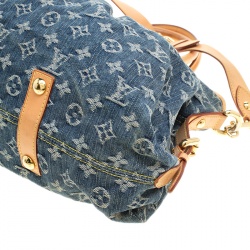Pre Owned Louis Vuitton Encre Monogram Denim Neo Cabby MM Bag