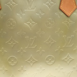 Pre Owned Louis Vuitton Apple Green Monogram Vernis Houston Tote