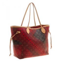 Louis Vuitton Rouge Monogram Canvas Limited Edition Yayoi Kusama Waves Neverfull MM Bag