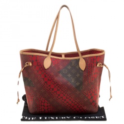 Louis Vuitton Rouge Monogram Canvas Limited Edition Yayoi Kusama Waves Neverfull MM Bag