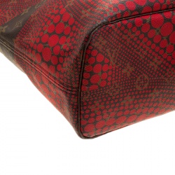 Louis Vuitton Rouge Monogram Canvas Limited Edition Yayoi Kusama Waves Neverfull MM Bag