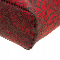 Louis Vuitton Rouge Monogram Canvas Limited Edition Yayoi Kusama Waves Neverfull MM Bag