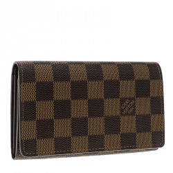 Pre Owned محفظة لوي فيتون بورت بيليتس تريزور كانفاس دامييه أيبين