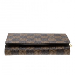 Pre Owned محفظة لوي فيتون بورت بيليتس تريزور كانفاس دامييه أيبين