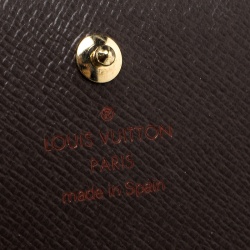 Pre Owned محفظة لوي فيتون بورت بيليتس تريزور كانفاس دامييه أيبين