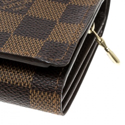Pre Owned محفظة لوي فيتون بورت بيليتس تريزور كانفاس دامييه أيبين
