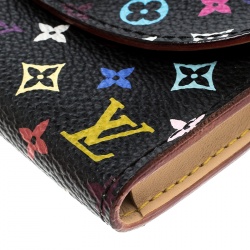 مملوكة مسبقًا Louis Vuitton Black Multicolor Monogram Canvas Card Holder