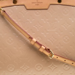 Pre Owned Louis Vuitton Rose Florentine Monogram Vernis Brea GM Bag