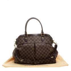 Pre Owned Louis Vuitton Damier Ebene Canvas Trevi GM Bag