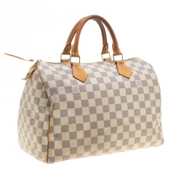 Pre Owned Louis Vuitton Damier Azur Canvas Speedy 30 Bag