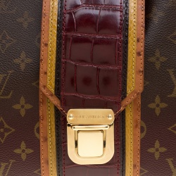 Pre Owned Louis Vuitton Bordeaux Monogram Canvas Limited Edition Mirage Griet Exotic Bag
