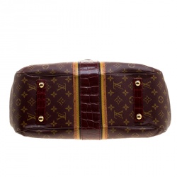 Pre Owned Louis Vuitton Bordeaux Monogram Canvas Limited Edition Mirage Griet Exotic Bag