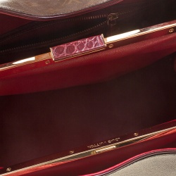 Pre Owned Louis Vuitton Bordeaux Monogram Canvas Limited Edition Mirage Griet Exotic Bag