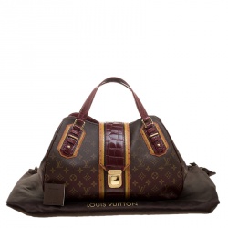 Pre Owned Louis Vuitton Bordeaux Monogram Canvas Limited Edition Mirage Griet Exotic Bag