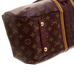 Pre Owned Louis Vuitton Bordeaux Monogram Canvas Limited Edition Mirage Griet Exotic Bag