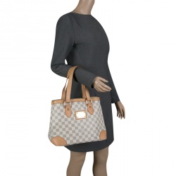 Pre Owned Louis Vuitton Damier Azur Canvas Hampstead PM Bag