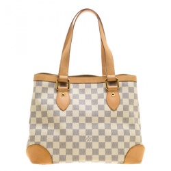 Pre Owned Louis Vuitton Damier Azur Canvas Hampstead PM Bag