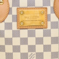 Pre Owned Louis Vuitton Damier Azur Canvas Hampstead PM Bag