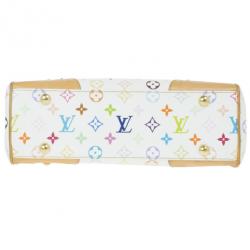 Pre Owned Louis Vuitton White Mulitcolore Monogram Beverly MM