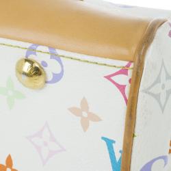 Pre Owned Louis Vuitton White Mulitcolore Monogram Beverly MM