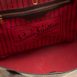 Louis Vuitton Damier Ebene Canvas Neverfull MM Bag