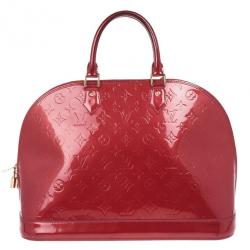 Pre Owned Louis Vuitton Red Monogram Vernis Alma