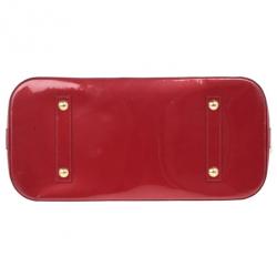 Pre Owned Louis Vuitton Red Monogram Vernis Alma