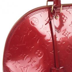Pre Owned Louis Vuitton Red Monogram Vernis Alma