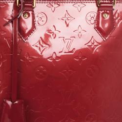 Pre Owned Louis Vuitton Red Monogram Vernis Alma
