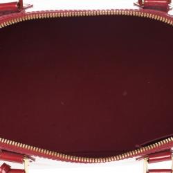 Pre Owned Louis Vuitton Red Monogram Vernis Alma